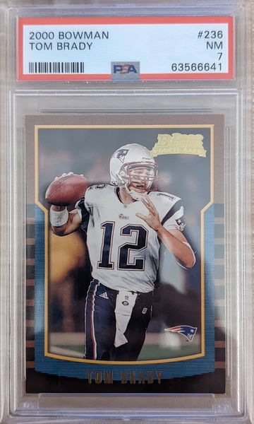 2000 Bowman Tom Brady Rookie Card RC #236 PSA 7