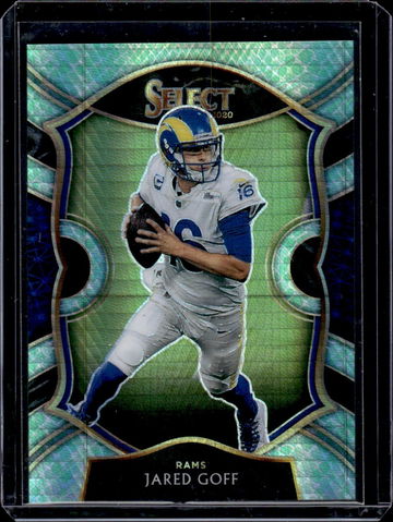 2020 Panini Select Blue Prizm Jared Goff #13 /67