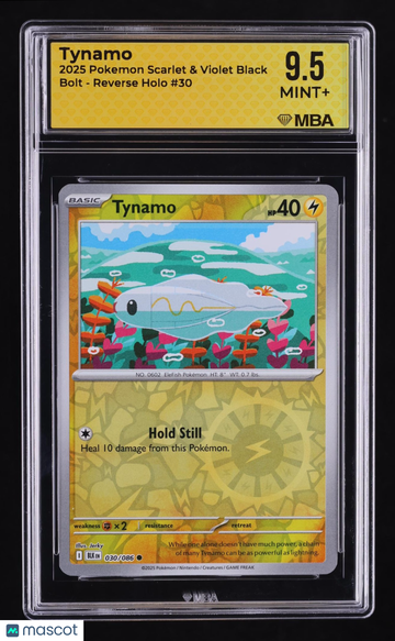 2025 Pokemon Scarlet & Violet Black Bolt Tynamo Reverse Holo MBA 9.5 #30