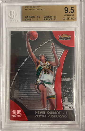 2007 Finest #71 Kevin Durant BGS 9.5