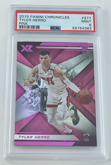 Tyler Herro 2019-20 Panini Chronicles XR Basketball Pink Parallel Rookie PSA 9