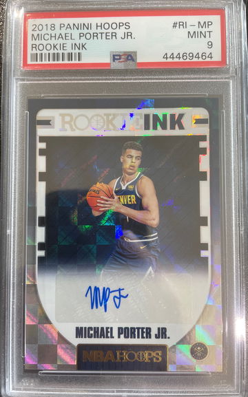 2018 Panini Hoops Michael Porter Jr Rookie Ink Auto PSA 9 Mint