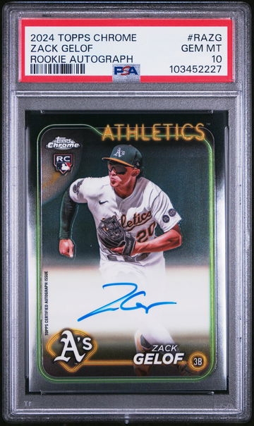 2024 Topps Chrome #RAZG Zack Gelof Rookie Autograph Auto PSA 10