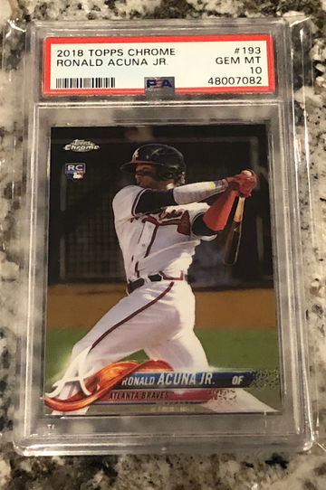 2018 Topps Chrome Ronald Acuna PSA 10