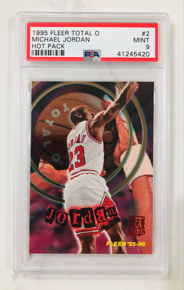 1995 Fleer Total O Hot Packs - MICHAEL JORDAN - PSA 9