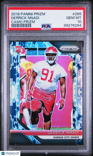 2018 Panini Prizm Derrick Nnadi #265 Camo PSA 10