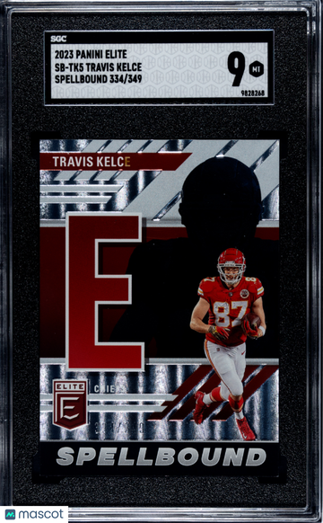 2023 Panini Elite Travis Kelce #SB-TK5 Spellbound SGC 9