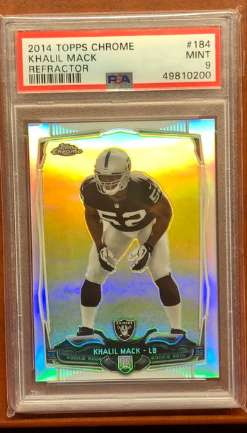 2014 Topps Chrome Refractor Khalil Mack PSA 9
