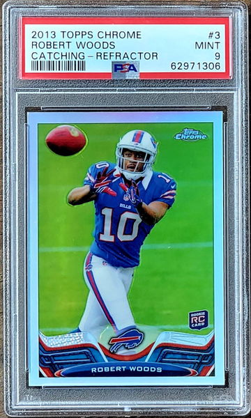 2013 SP ROBERT WOODS Topps Chrome Silver Refractor PSA 9 POP 5 Rookie RC #3