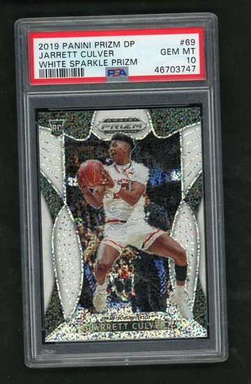 2019 Panini Prizm DP White Sparkle Jarrett Culver #69 RC PSA 10
