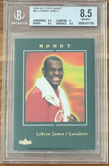 2003 Fleer Avant Lebron James RC #/699 BGS 8.5