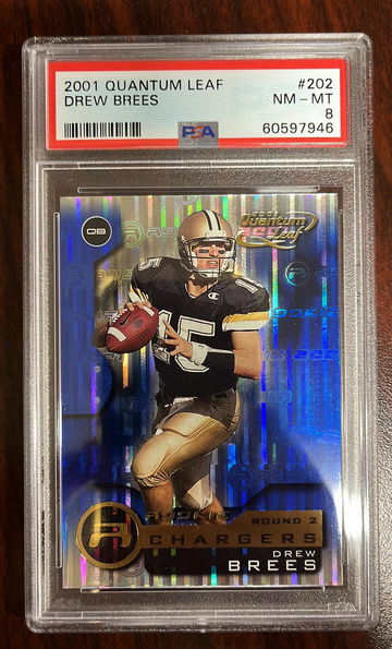 2001 Quantum Leaf Drew Brees PSA 8
