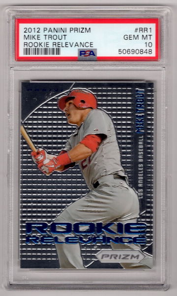 2012 Panini Prizm Mike Trout Rookie Relevance Angles RC PSA 10