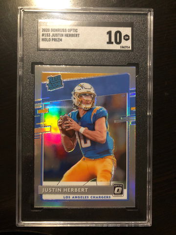 Justin Herbert Optic Holo SGC 10 GEM MINT