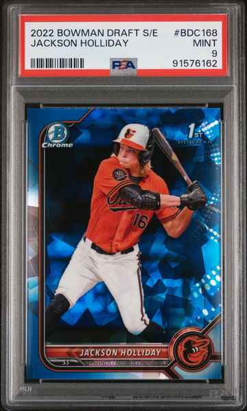 2022 Bowman Draft Sapphire Chrome Jackson Holliday #BDC168 PSA 9