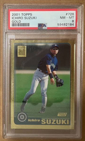 2001 Topps Ichiro Suzuki GOLD SP RC/2001! PSA 8!