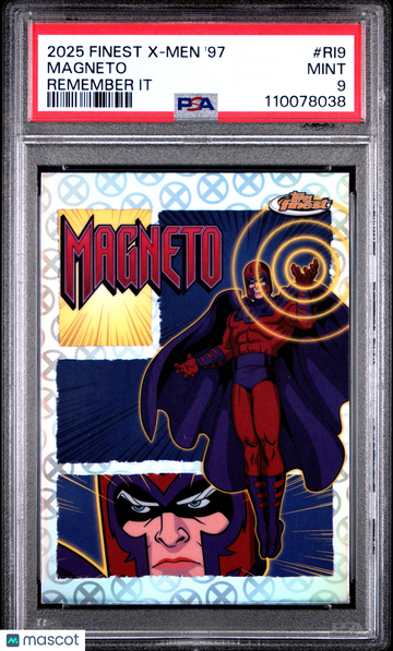 2025 Topps Finest X-Men '97 Remember It Magneto #RI9 PSA 9