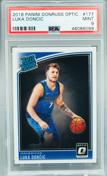 Luka Doncic 2018 Optic Base PSA 9