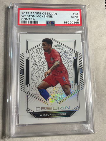 2019 Obsidian Contra White Weston Mckennie Psa 9 /8