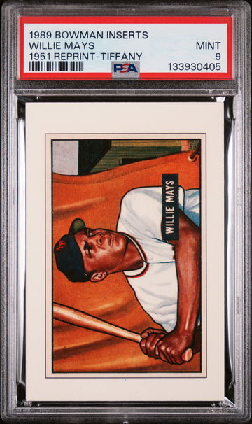 1989 Bowman Inserts 1951 Reprint-Tiffany Willie Mays PSA 9