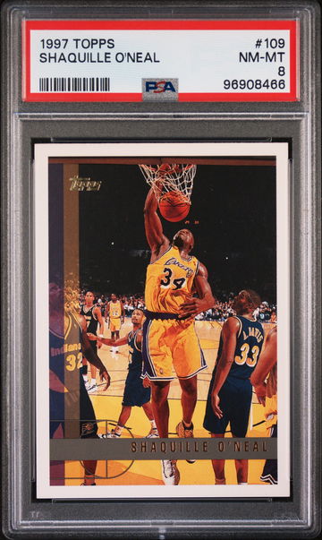 1997 TOPPS SHAQUILLE O'NEAL #109 PSA 8
