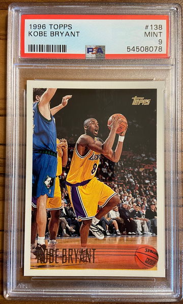 1996 topps Kobe Bryant rookie #138 psa 9