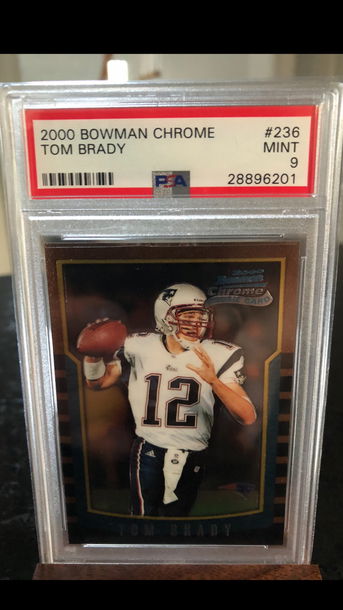 2000 Tom Brady Bowman Chrome PSA 9