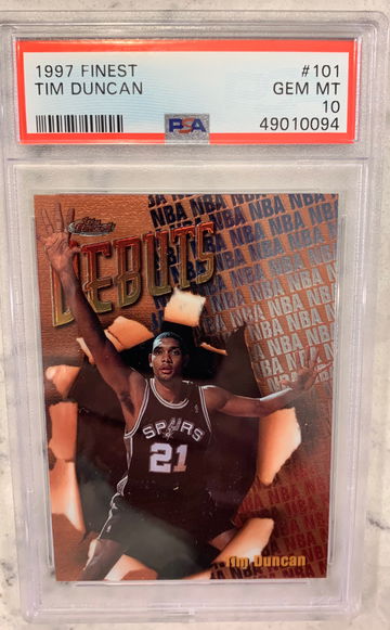 1997 Finest Tim Duncan rookie PSA 10