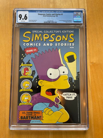 Simpsons Comics and Stories #1 CGC 9.6 White Pages