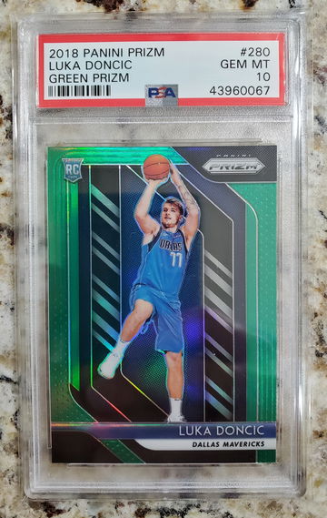 2018 Prizm Green LUKA DONCIC PSA 10