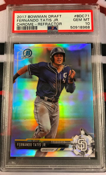 Fernando Tatis Jr 2017 Bowman Chrome Draft Refractor PSA 10