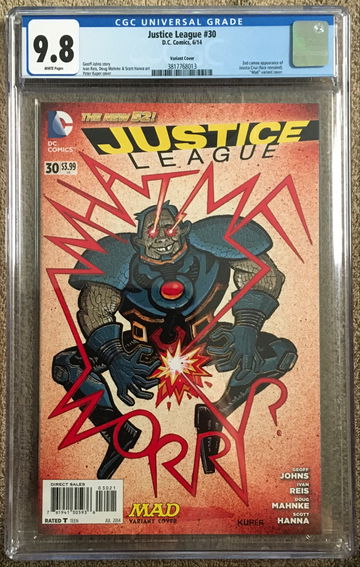 Justice League #30 1:25 MAD Variant CGC 9.8 - 2nd Cameo Jessica Cruz DC RARE HTF