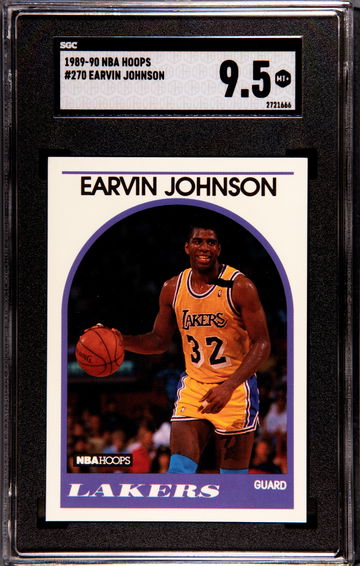 1989-90 Hoops #166 MAGIC JOHNSON SGC 9.5