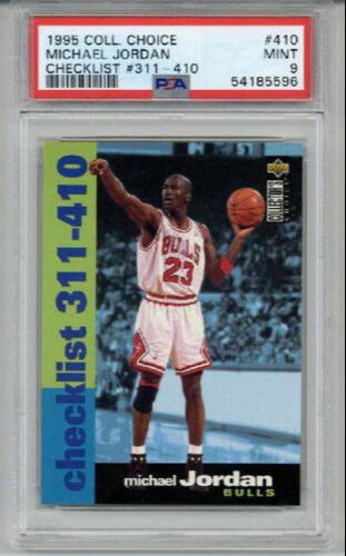 1995 UPPER DECK COLLECTOR'S CHOICE #410 MICHAEL JORDAN CARD BULLS PSA 9 LOW POP