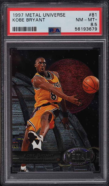 1997 METAL UNIVERSE KOBE BRYANT #81 PSA 8.5 NM-MT+