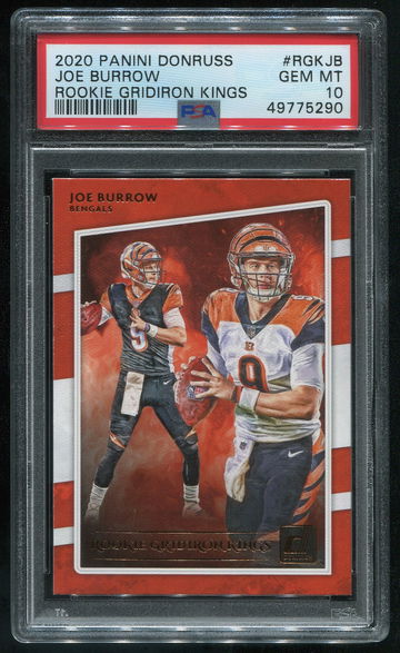 2020 Donruss Joe Burrow Rookie Gridiron Kings PSA 10