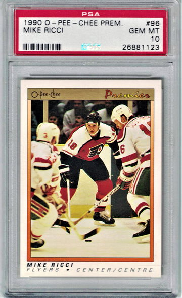 1990 O-Pee-Chee Premier #96 Mike Ricci RC PSA 10 Gem-Mint