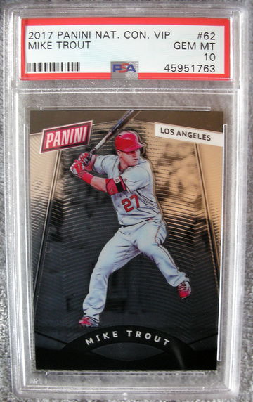 Mike Trout 2017 Panini N.C. VIP #62 PSA 10