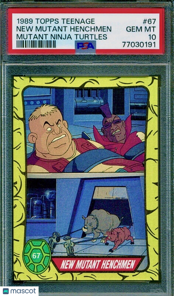 POP 3 PSA 10 RC Rocksteady Bebop 1989 Teenage Mutant Ninja Turtles TMNT Rookie
