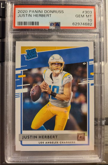 2020 Donruss Justin Herbert PSA 10