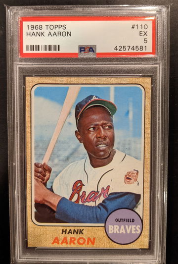 1968 Topps Hank Aaron PSA 5 Centered