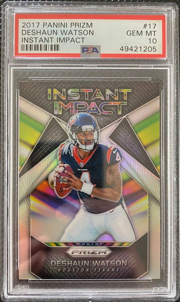 2017 Prizm Deshaun Watson Instant Impact Silver Prizm Rookie Year PSA 10 Gem Mint