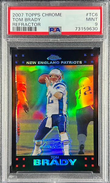 TOM BRADY 2007 Topps Chrome REFRACTOR #TC6 PSA 9 Mint