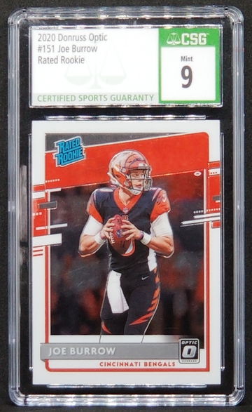 2020 Donruss Optic Joe Burrow CSG 9 RC #151 Rookie