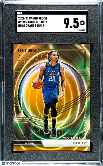 2022 Panini Recon Markelle Fultz #200 Holo Orange /17 SGC 9.5