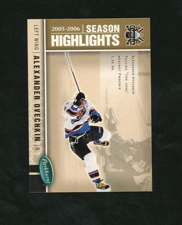 2005-06 Parkhurst Hockey Season Highlights Alexander Ovechkin #588