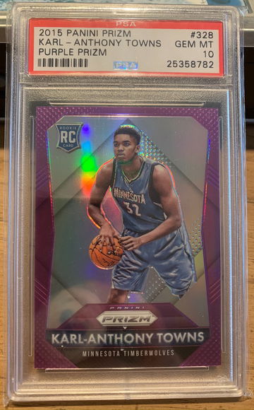 2015 Prizm Karl Anthony Towns Purple /99 Gem Mint PSA 10