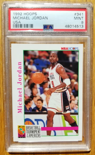 1992 Hoops #341 Michael Jordan PSA 9 MINT