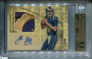 2016 Panini Spectra Gold Jared Goff JSY #171 BGS 9.5 Auto 10