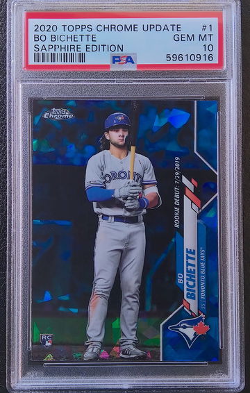 BO BICHETTE 2020 TOPPS CHROME UPDATE SAPPHIRE #1 PSA 10 